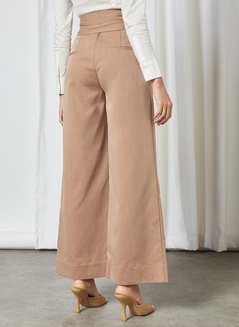 Wide Leg Pants Brown