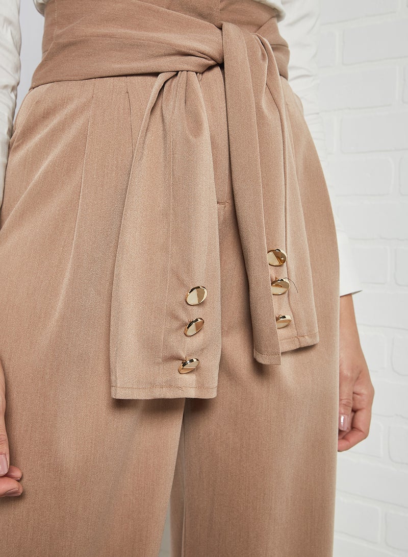 Wide Leg Pants Brown