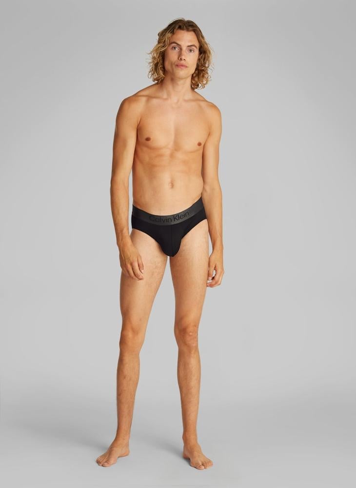Brushed Micro Stripe Hip Brief - 3 Pack