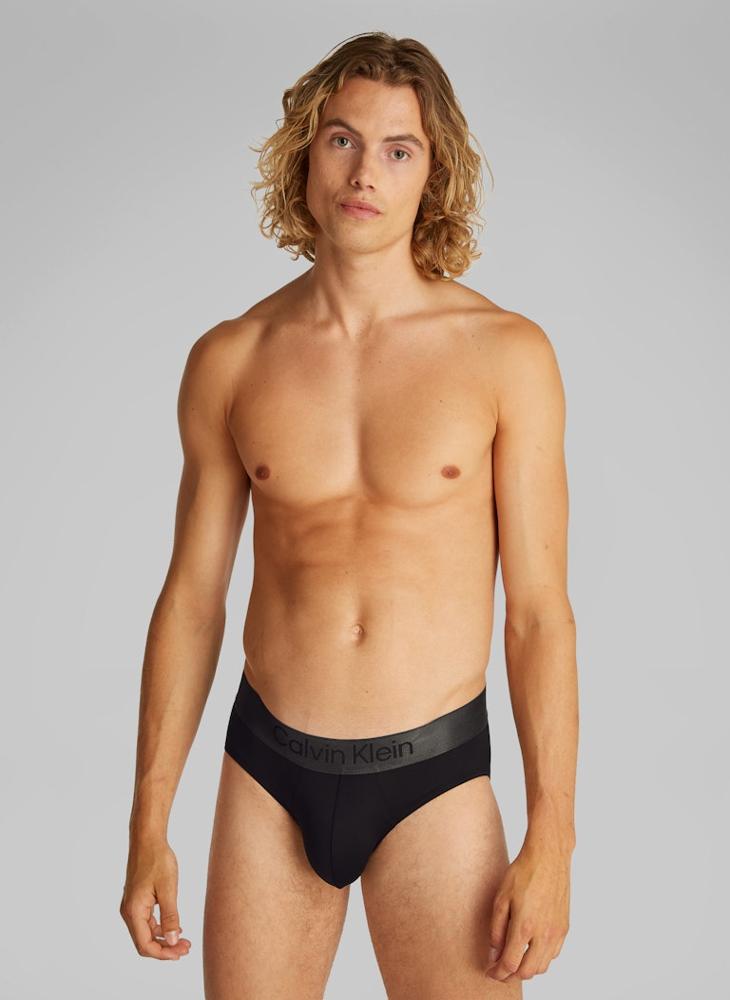 Brushed Micro Stripe Hip Brief - 3 Pack