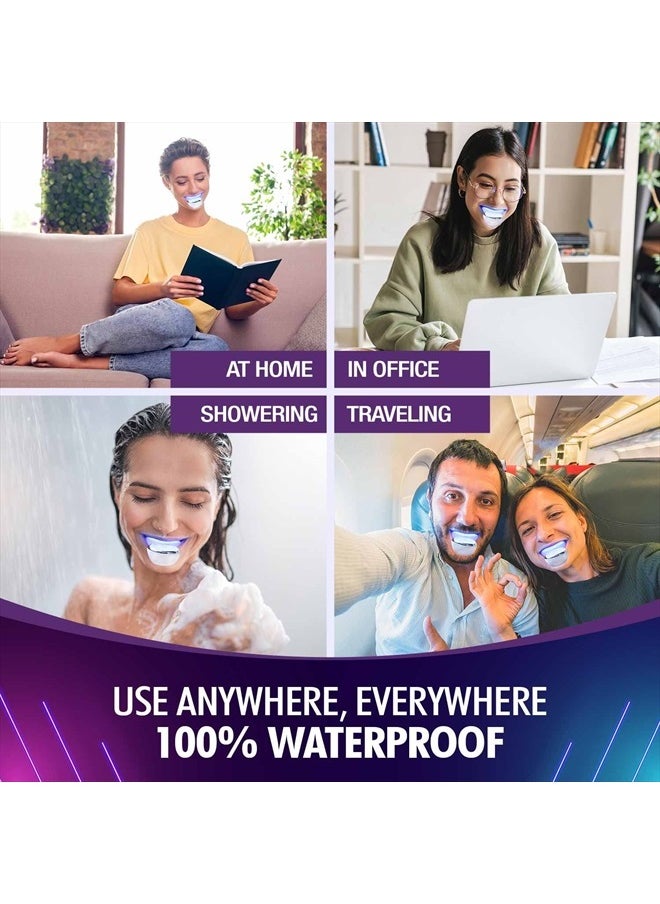 Premium 10-Min Teeth Whitening Kit for Sensitive Teeth, Helps Remove 20 Years of Stains, Teeth Whitening Strips Alternative, Waterproof 28X LED Teeth Whitening Light, 4 Teeth Whitening Pen