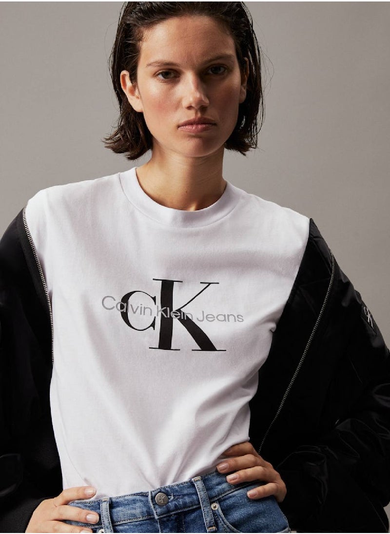 Women's Monogram T-Shirt - Cotton, White
