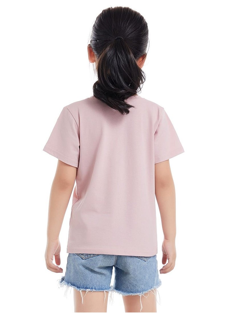 Unisex Family Couple Parent-Child clothing T-shirt Dusty Pink