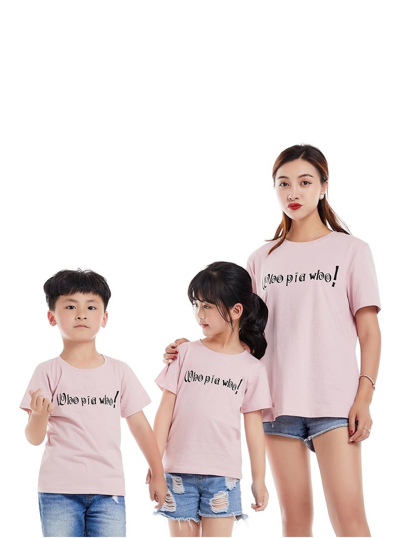 Unisex Family Couple Parent-Child clothing T-shirt Dusty Pink