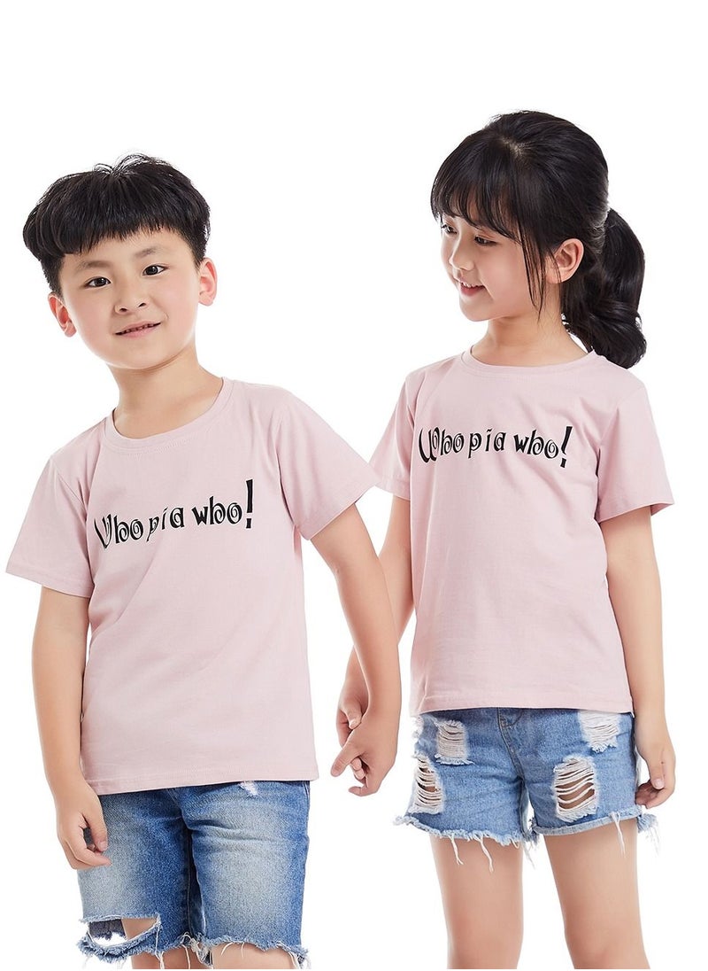 Unisex Family Couple Parent-Child clothing T-shirt Dusty Pink