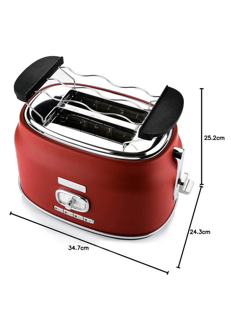 2-Slice Toaster 815W WKTTB857RD Cranberry Red Westinghouse Retro Series