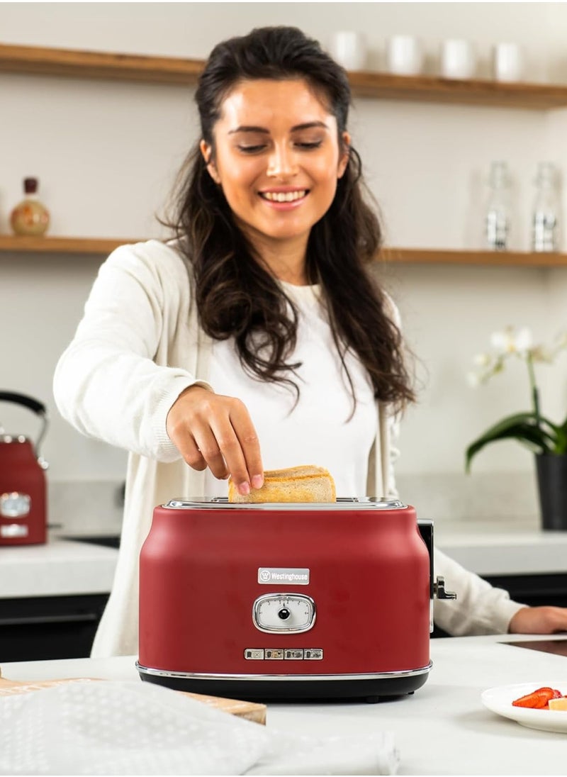 2-Slice Toaster 815W WKTTB857RD Cranberry Red Westinghouse Retro Series