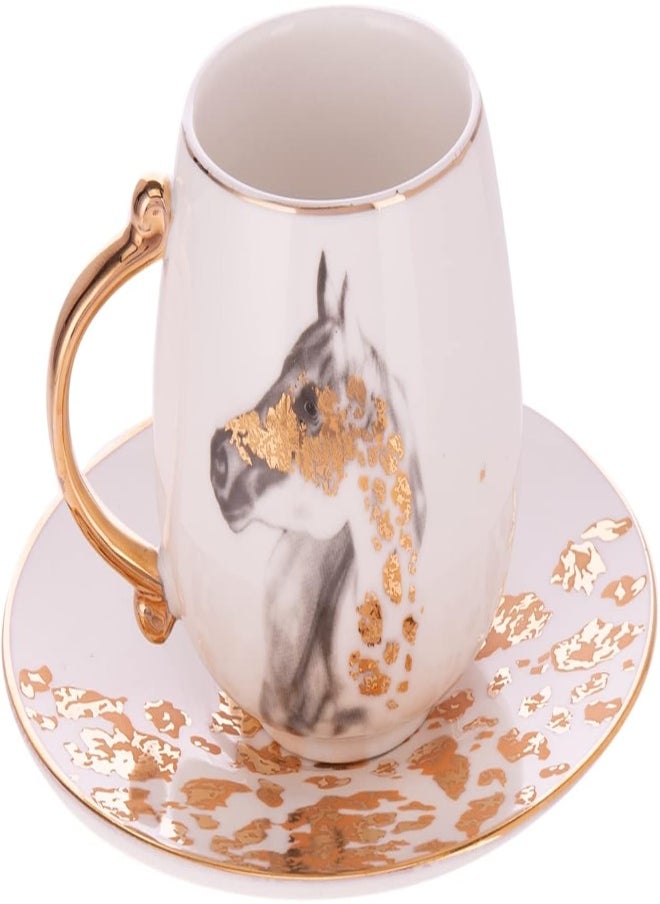 AKDC Tea Set L(7Cm) Xw(7Cm) Xh(7Cm)/L(14Cm) Xw(14Cm) Xh(2Cm) White