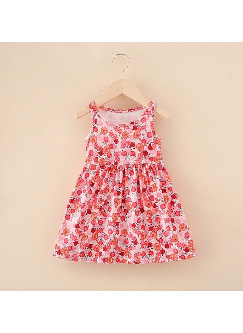 Cross-border New Milk Silk Printed Children's Dress