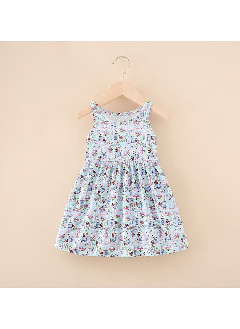 Cross-border New Milk Silk Printed Children's Dress