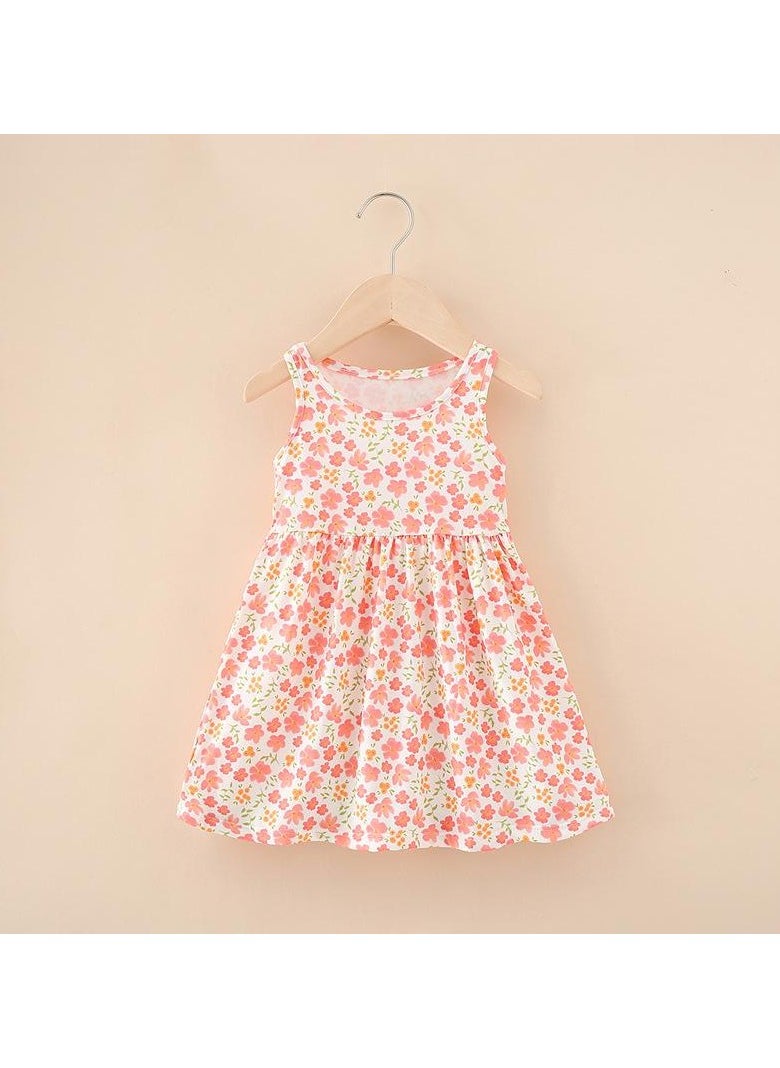 Cross-border New Milk Silk Printed Children's Dress