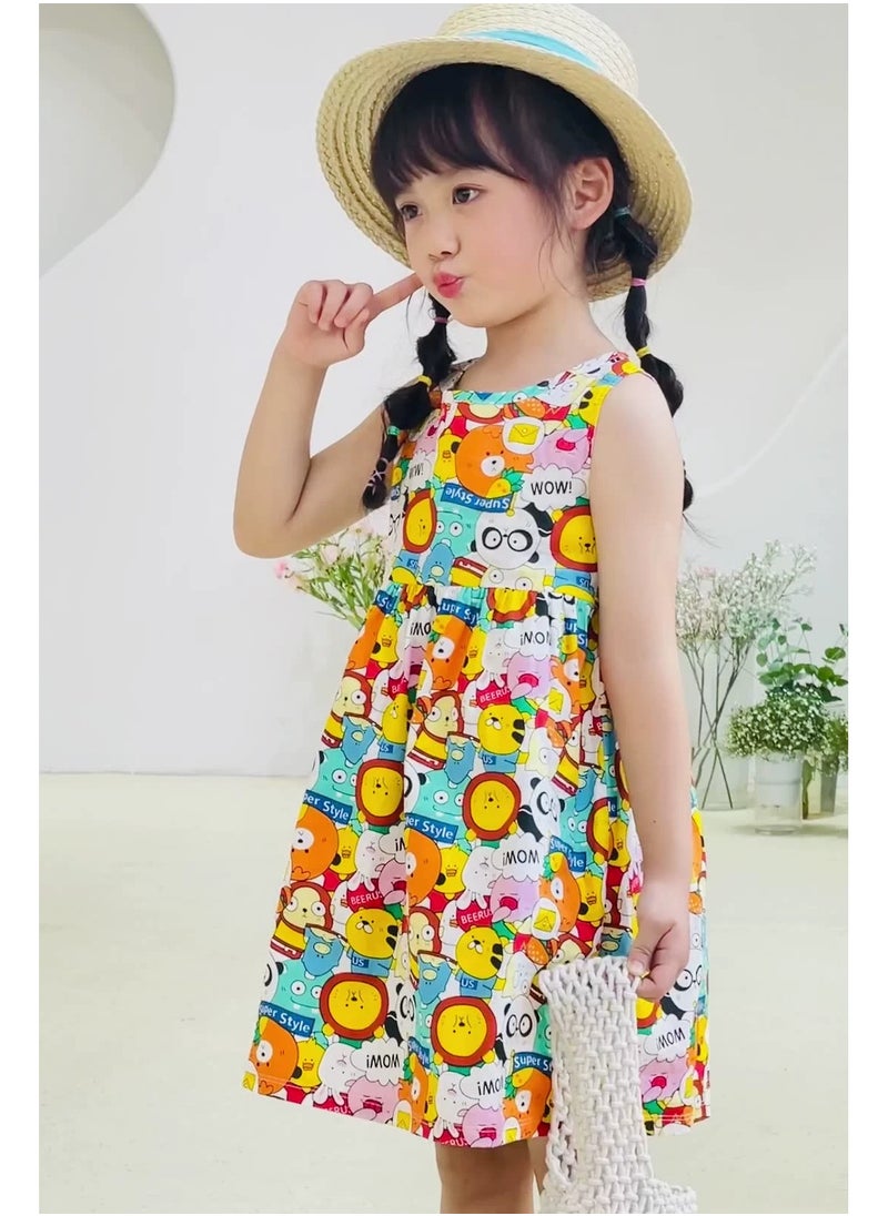 Cotton Aline Dress Children's Summer Printed Princess Dress