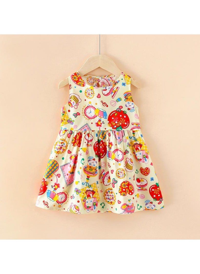 Cotton Aline Dress Children's Summer Printed Princess Dress