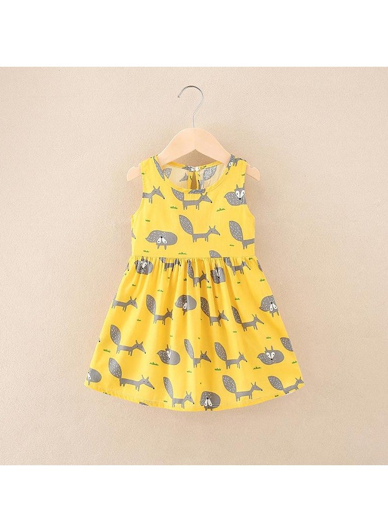 Cotton Aline Dress Children's Summer Printed Princess Dress