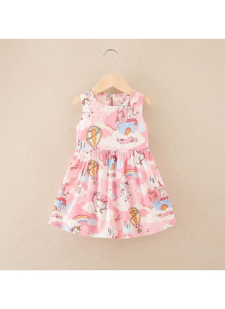Cotton Aline Dress Children's Summer Printed Princess Dress