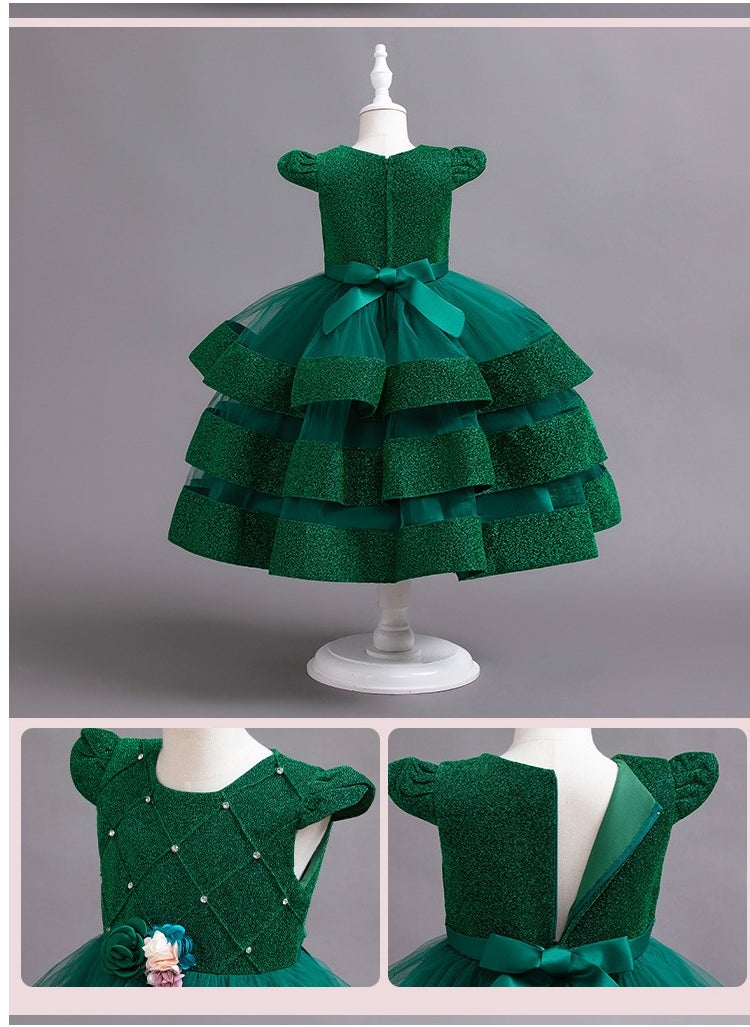 Simple Princess Ball Gown for Girls Sleeveless Dress