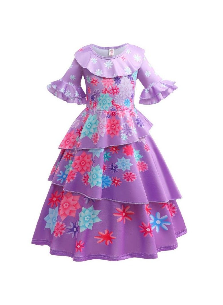 Children's Role Play Cosplay Costume Dress DJS53 dress Purple/Red