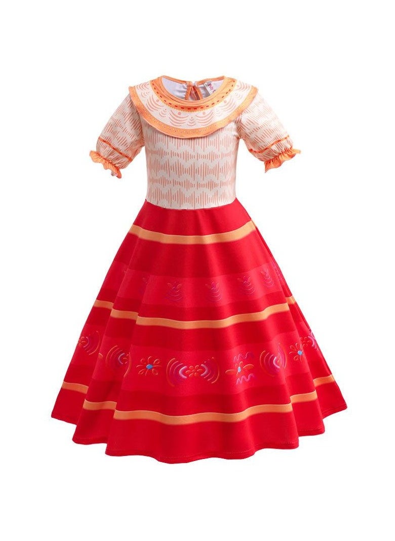 Children's Role Play Cosplay Costume Dress DJS51 dress Red/White