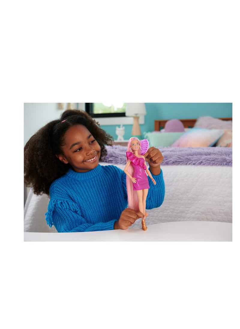 Fun & Fancy Hair Doll with Extra-Long Colorful Blonde Hair and Styling Accessories