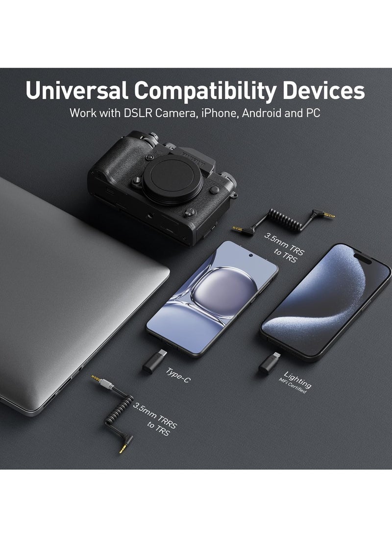 saramonic BLINK500B2+ Wireless Lavalier Microphone for iPhone Android Type-C Smartphone Camera