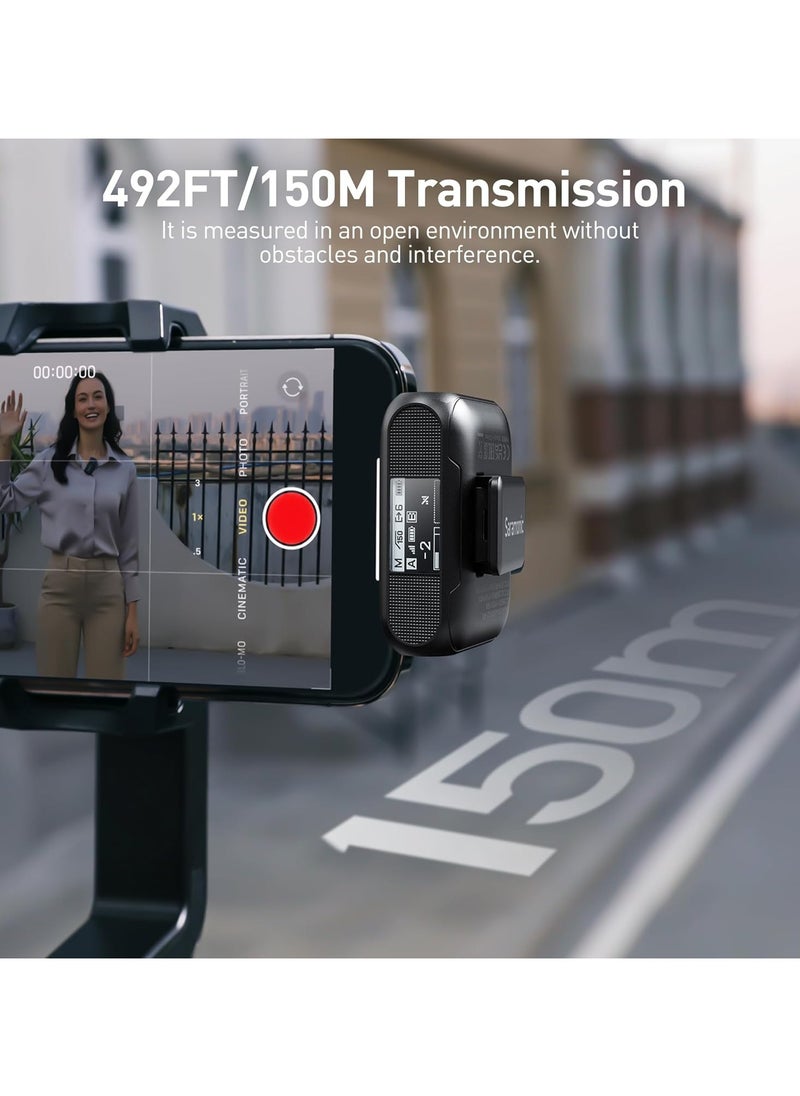 saramonic BLINK500B2+ Wireless Lavalier Microphone for iPhone Android Type-C Smartphone Camera