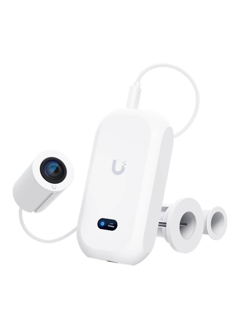 AI Theta Pro Security Camera, 360° AI Theta System, 4K (8MP) Resolution, Advanced AI ( Detected People, Read License Plates), Quad-core Arm Cortex-A53 Based Chip, White | UVC-AI-Theta-Pro