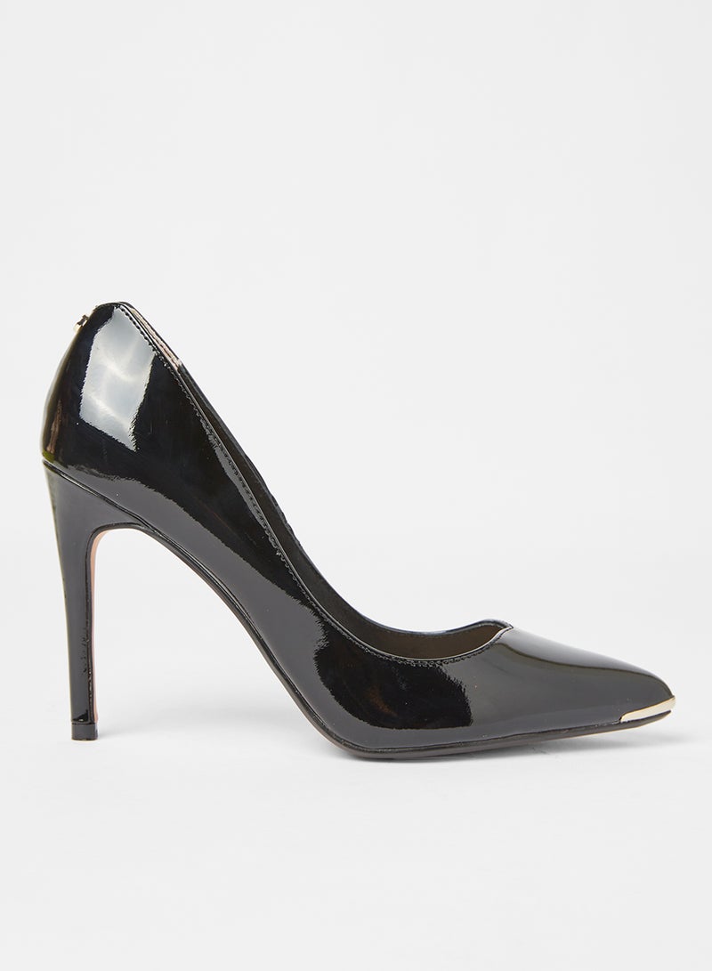 Patent High Heel Pumps Black