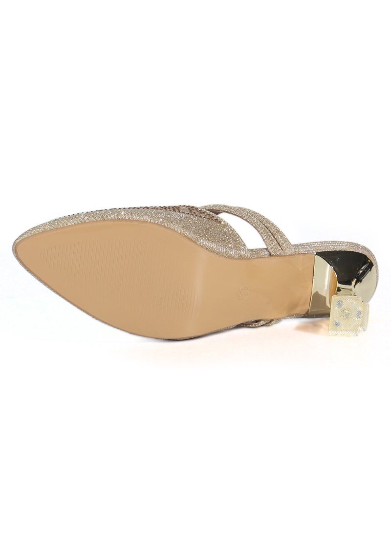 Women's High Heels mule-style shoe| Closed Toe, Dress Slip-On Heels for Girls & Ladies | Women's Fashion High Heels for Party Bride Wedding Dress Platform Shoes