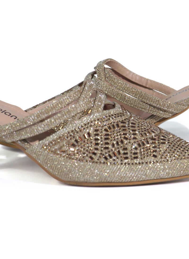 Women's High Heels mule-style shoe| Closed Toe, Dress Slip-On Heels for Girls & Ladies | Women's Fashion High Heels for Party Bride Wedding Dress Platform Shoes