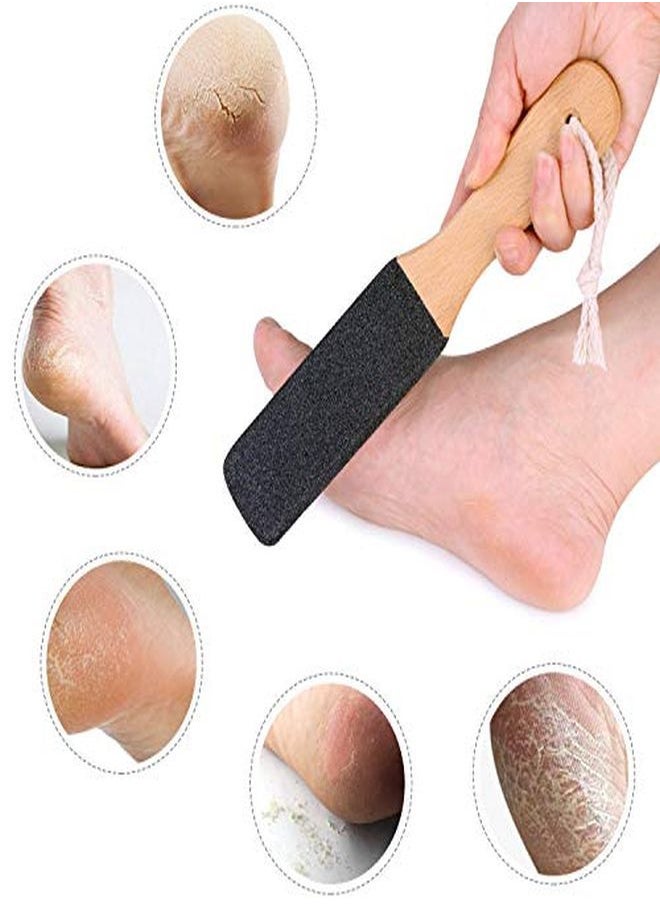 Ces Foot File Callus Remover Heel Grater Wooden Handle Foot Scrubber Pedicure File Foot Filer For Dead Skin Professional