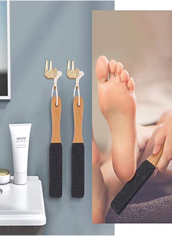 Ces Foot File Callus Remover Heel Grater Wooden Handle Foot Scrubber Pedicure File Foot Filer For Dead Skin Professional