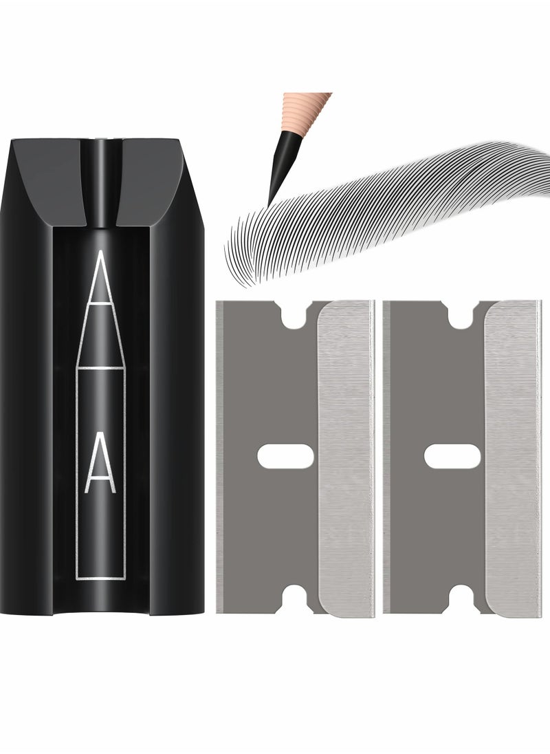 Plastic Duckbill-Shape Eyebrow Pencil Shaper, Eye Makeup Shaping Tool for Waterproof Peel Off Brow Pencils