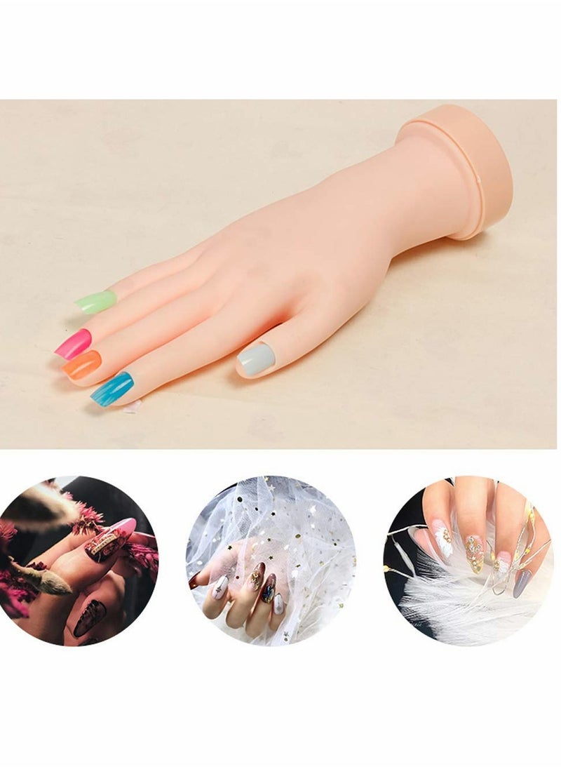 2 Pcs Fake Hand For Nails Practice