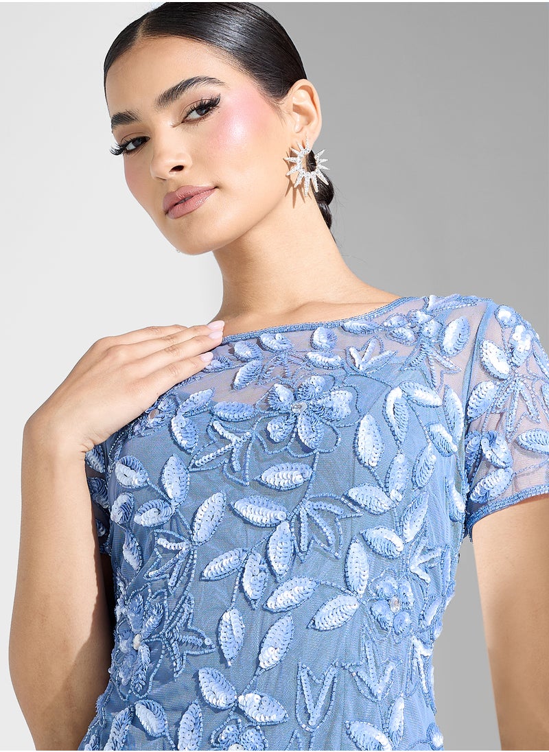 Embellished Tiered Dress
