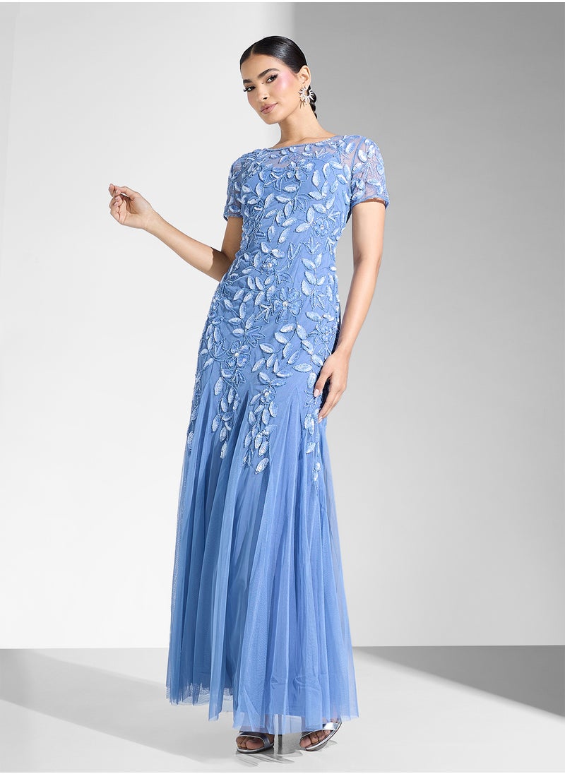 Embellished Tiered Dress