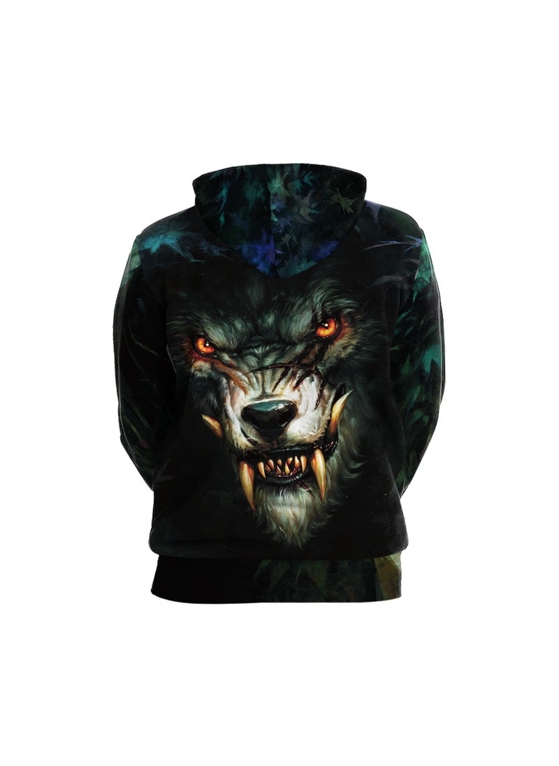 Digital Printed Loose Hooded Sweater
