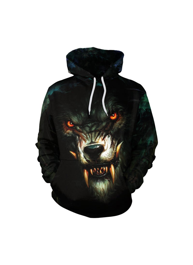 Digital Printed Loose Hooded Sweater
