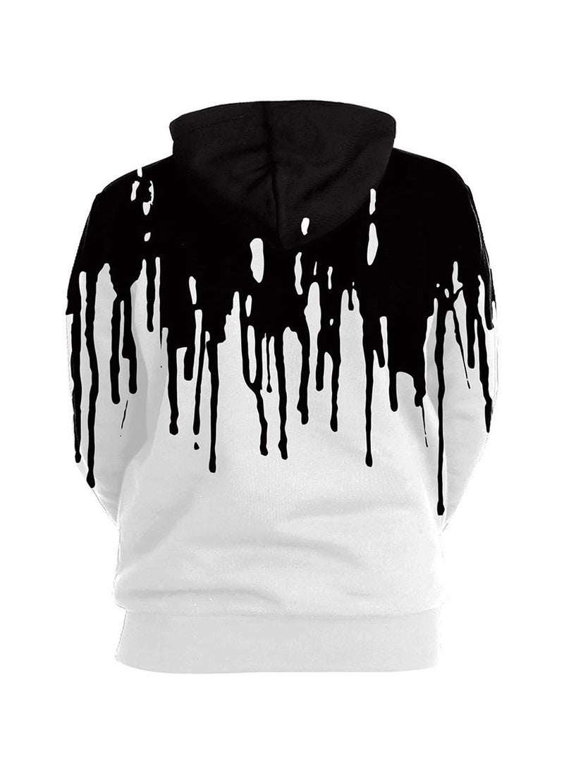 Skull Head Loose Fit Digital Printed Hoodie
