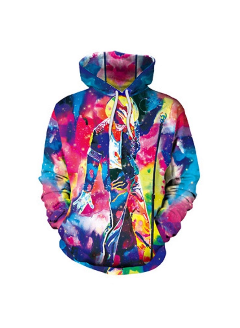 Single Piece Digital Printed Hooded Long Sleeved Sweater