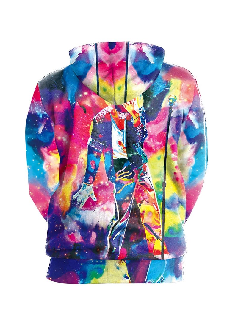 Single Piece Digital Printed Hooded Long Sleeved Sweater