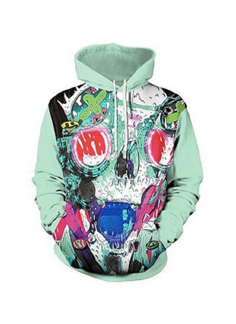 Digital Printed Pullover Long Sleeved Hoodie