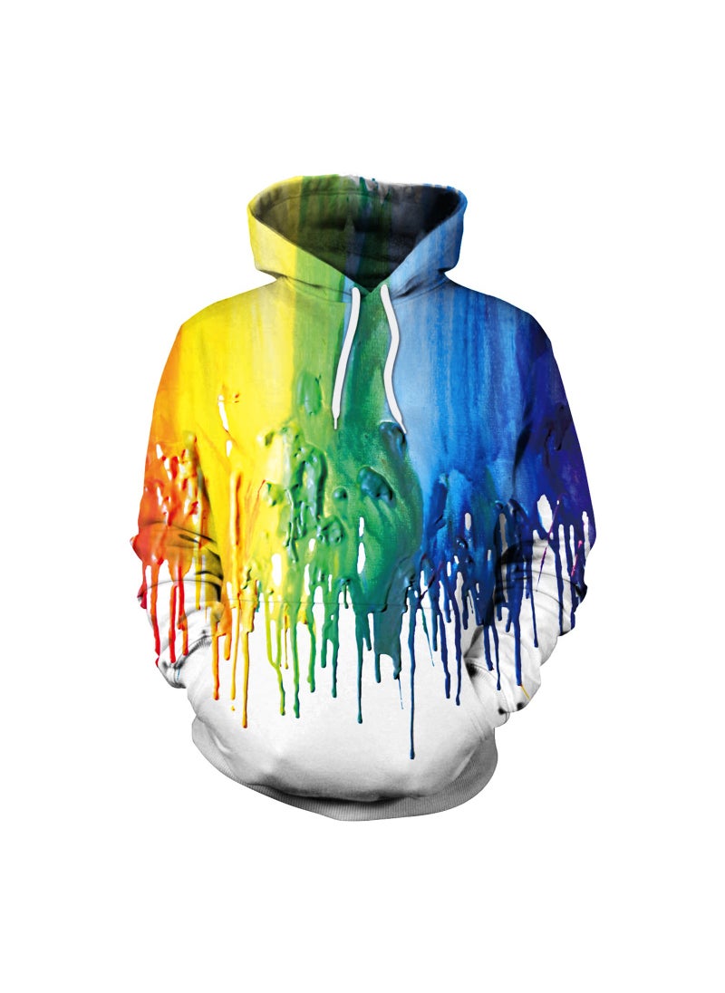 Digital Printed Loose Hooded Sweater