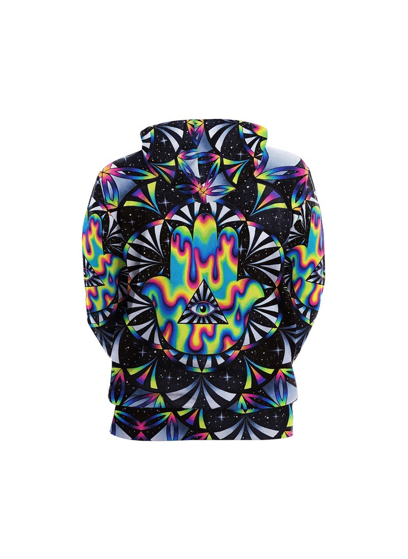 Digital Printed Loose Hooded Sweater