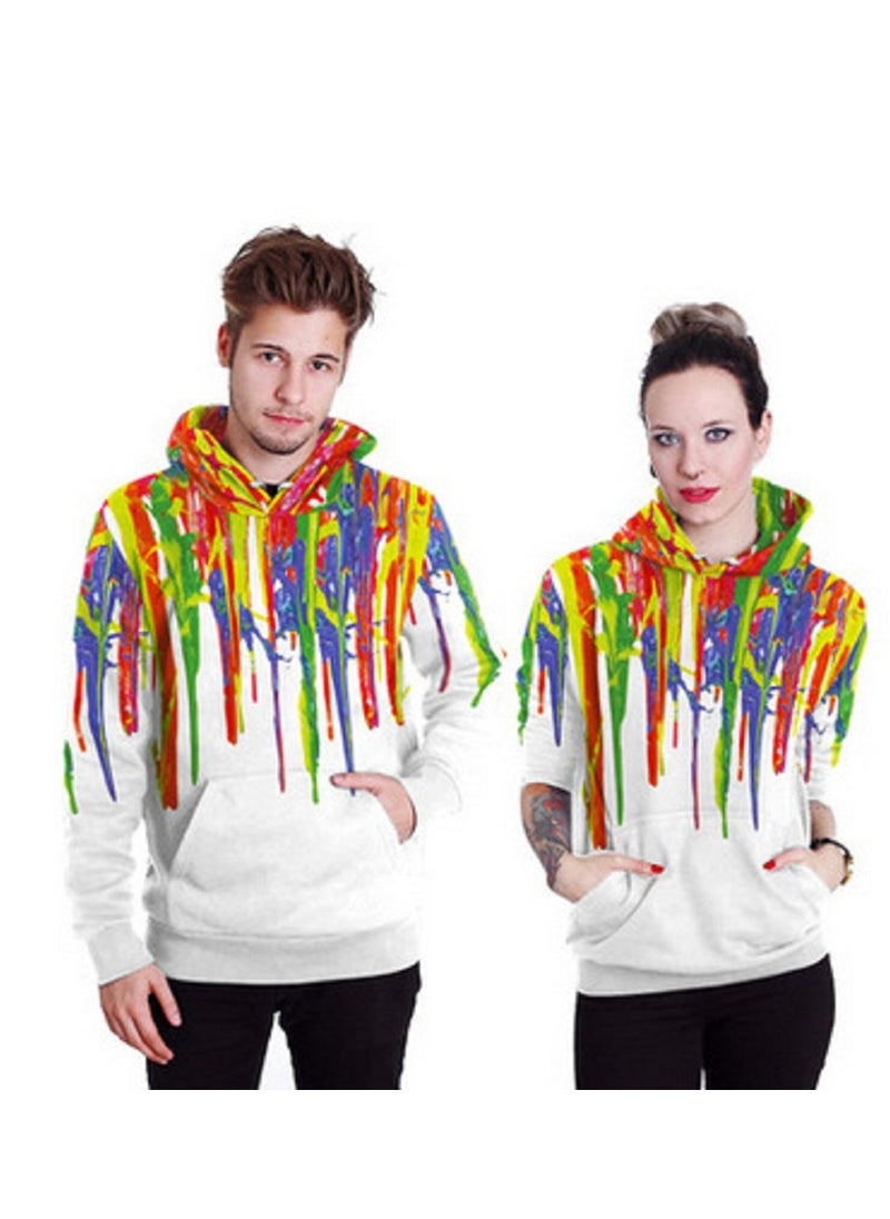 Single Piece Digital Printed Hooded Long Sleeved Sweater