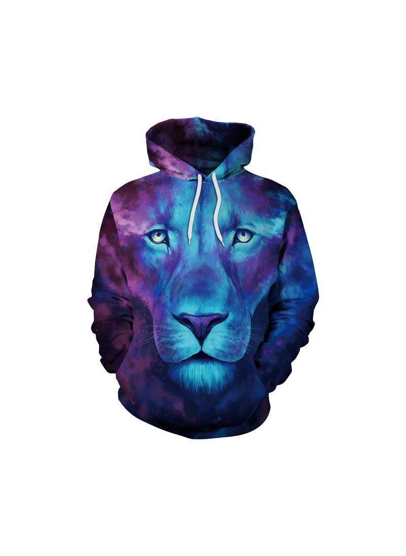 Digital Printed Loose Hooded Sweater