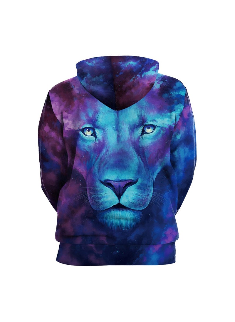 Digital Printed Loose Hooded Sweater