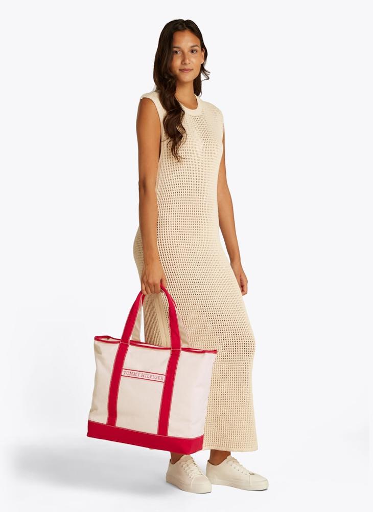 Logo Detail Zip Over Tote