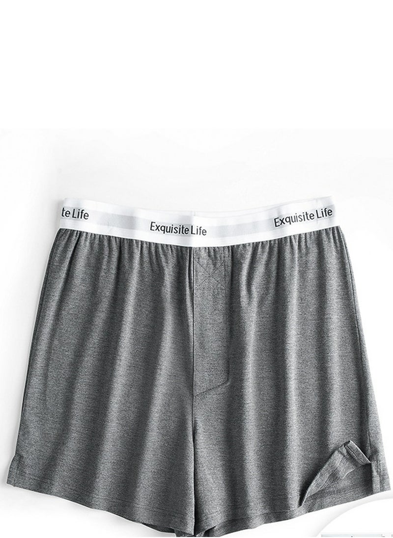 Men's Loose Boxer Shorts Underwear For Men Classic Relaxed Shorts Dark Grey
