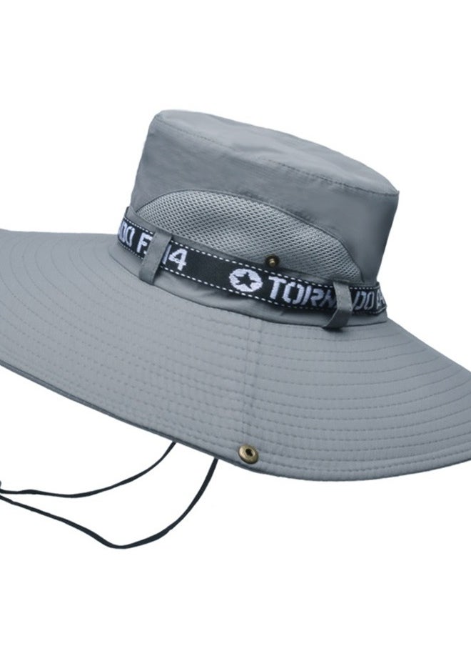 Men's Sunscreen Fisherman Hat Ligh Gray