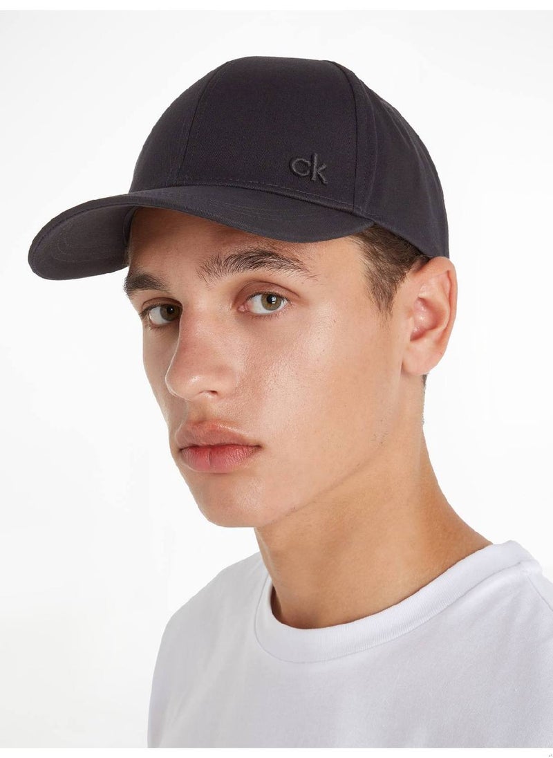 Men's Cotton Twill Cap, Black